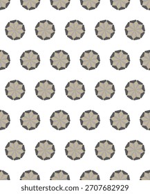 Geometrisches neutrales facettiertes Blumenmuster


