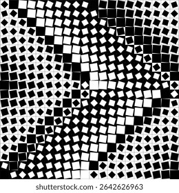 Geometric Nirmana Pattern in Black and White Arrow to Right