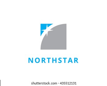 Geometric And North Star Logo Template