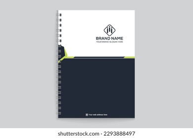 Geometric notebook cover design template