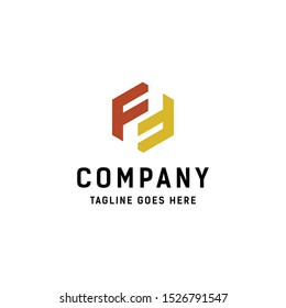 geometric number 2 logo icon vector template