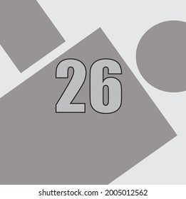 Geometric number 26. Vector design eps 10