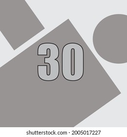 Geometric number 30. Vector design eps 10