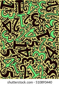 geometric numbers illustration vector print pattern