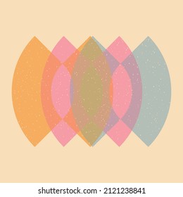 Geometric object  with riso print effect. Vector. Graphic element  for fabric, textile, clothing, wrapping paper, wallpaper, poster. Graphic element.  Perfect For your own decoration or design
