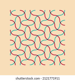 Geometric object  with riso print effect. Vector. Graphic element  for fabric, textile, clothing, wrapping paper, wallpaper, poster. Graphic element.  Perfect For your own decoration or design