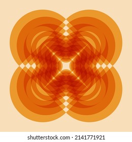 Geometric object  with riso print effect. Vector. Graphic element  for fabric, textile, clothing, wrapping paper, wallpaper, poster. Graphic element.  Perfect For your own decoration or design