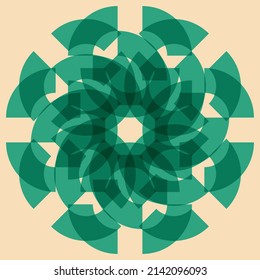 Geometric object  with riso print effect. Vector. Graphic element  for fabric, textile, clothing, wrapping paper, wallpaper, poster. Graphic element.  Perfect For your own decoration or design