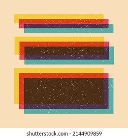 Geometric object  with riso print effect. Vector. Graphic element  for fabric, textile, clothing, wrapping paper, wallpaper, poster. Graphic element.  Perfect For your own decoration or design