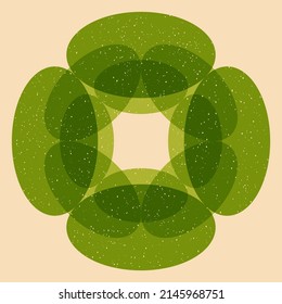 Geometric object  with riso print effect. Vector. Graphic element  for fabric, textile, clothing, wrapping paper, wallpaper, poster. Graphic element.  Perfect For your own decoration or design