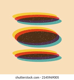 Geometric object  with riso print effect. Vector. Graphic element  for fabric, textile, clothing, wrapping paper, wallpaper, poster. Graphic element.  Perfect For your own decoration or design