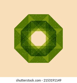 Geometric object  with riso print effect. Vector. Graphic element  for fabric, textile, clothing, wrapping paper, wallpaper, poster. Graphic element.  Perfect For your own decoration or design