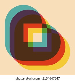Geometric object  with riso print effect. Vector. Graphic element  for fabric, textile, clothing, wrapping paper, wallpaper, poster. Graphic element.  Perfect For your own decoration or design