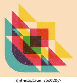Geometric object  with riso print effect. Vector. Graphic element  for fabric, textile, clothing, wrapping paper, wallpaper, poster. Graphic element.  Perfect For your own decoration or design