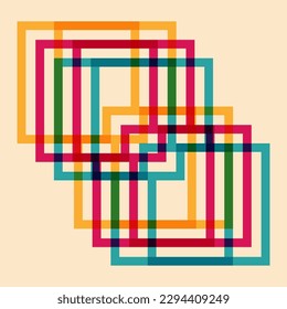 Geometric object  with riso print effect. Vector. Graphic element  for fabric, textile, clothing, wrapping paper, wallpaper, poster. Graphic element.  Perfect For your own decoration or design