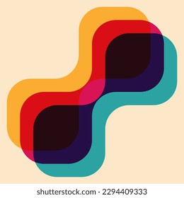 Geometric object  with riso print effect. Vector. Graphic element  for fabric, textile, clothing, wrapping paper, wallpaper, poster. Graphic element.  Perfect For your own decoration or design