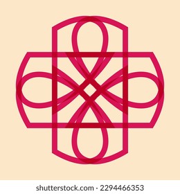 Geometric object  with riso print effect. Vector. Graphic element  for fabric, textile, clothing, wrapping paper, wallpaper, poster. Graphic element.  Perfect For your own decoration or design