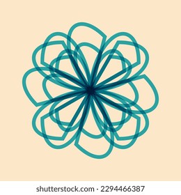 Geometric object  with riso print effect. Vector. Graphic element  for fabric, textile, clothing, wrapping paper, wallpaper, poster. Graphic element.  Perfect For your own decoration or design