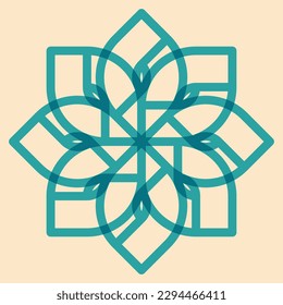 Geometric object  with riso print effect. Vector. Graphic element  for fabric, textile, clothing, wrapping paper, wallpaper, poster. Graphic element.  Perfect For your own decoration or design