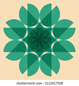 Geometric object  withe riso print effect. Vector. Graphic element  for fabric, textile, clothing, wrapping paper, wallpaper, poster. Graphic element.  Perfect For your own decoration or design