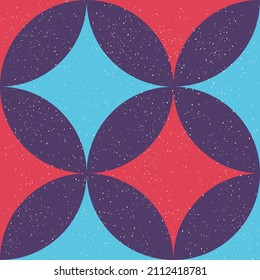 Geometric object  withe riso print effect. Vector. Graphic element  for fabric, textile, clothing, wrapping paper, wallpaper, poster. Graphic element.  Perfect For your own decoration or design