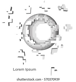 Geometric objects are destroyed in the scattering fragments.
