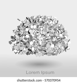 Geometric objects are destroyed in the scattering fragments.