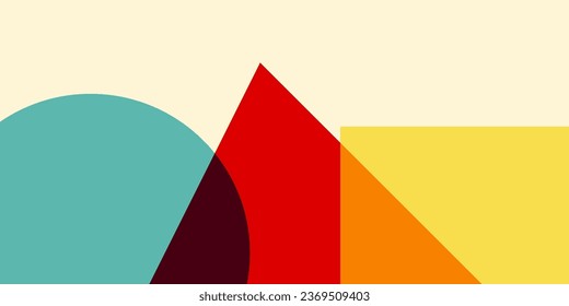 Geometric Objects, Layers with Riso Print Effect - Graphic Element for Fabric, Textile, Clothing, Wrapping Paper, Wallpaper, Poster - Vector Graphic - Perfect for Your Own Decoration or Design