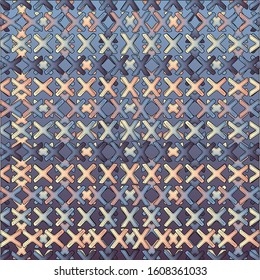 Geometric objects in line-art style. Abstract geometric pattern. Pattern can be used for wallpaper, cover fills, web page background, surface textures, textile fabric. Vector linen texture.