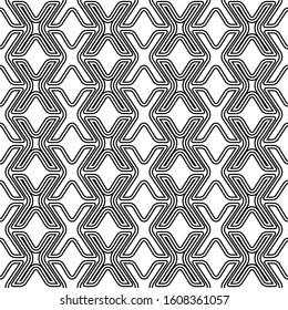 Geometric objects in line-art style. Abstract geometric pattern. Pattern can be used for wallpaper, cover fills, web page background, surface textures, textile fabric. Vector linen texture.