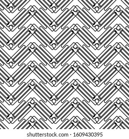 Geometric objects in line-art style. Abstract geometric pattern. Pattern can be used for wallpaper, cover fills, web page background, surface textures, textile fabric. Vector linen texture.
