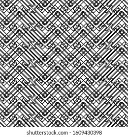 Geometric objects in line-art style. Abstract geometric pattern. Pattern can be used for wallpaper, cover fills, web page background, surface textures, textile fabric. Vector linen texture.
