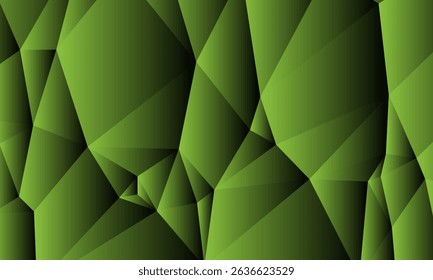 Geometric olive green polygon background