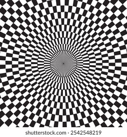 Padrão de círculo de ilusão óptica geométrica