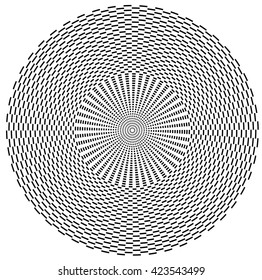 Geometric optical illusion circle pattern