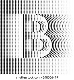 Geometric Optical Illusion Letter B