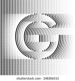 Geometric Optical Illusion Letter G