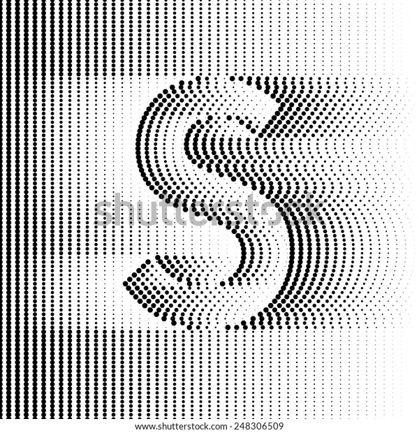 Geometric Optical Illusion Letter S Stock Vector (Royalty Free) 248306509