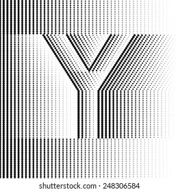 Geometric Optical Illusion Letter Y