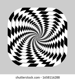 geometrische optische Täuschung. Weiß-Schwarz-Kreis-Muster