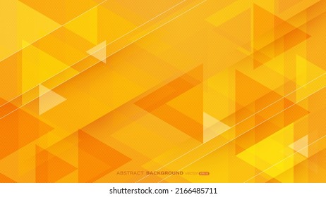 Geometric orange abstract background with triangle shapes, lines stripe. Vector illustration