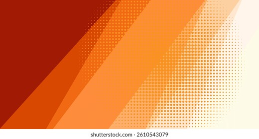 Geometric orange Background divided by Diagonal Stripes and Gradients. Vector illustration Background