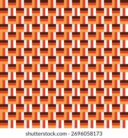 Patrón de tejido geométrico naranja marrón

