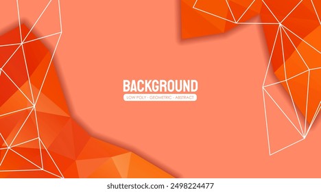 Fondo Abstractas geométrico naranja bajo de polietileno