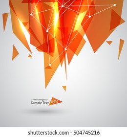 Geometric Orange Pattern Design networking Background