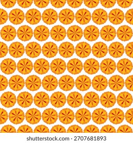Geometrisches orangefarbenes Strahlungs-Blumenmuster

