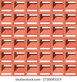 Geometric Orange Tiled Surface with Shading