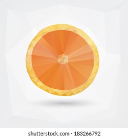 Geometric orange. Vector illustration.