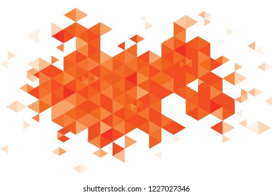 Geometric Orange and White Abstract Vector Background for Use in Design. Modern Polygon Texture with triangles.