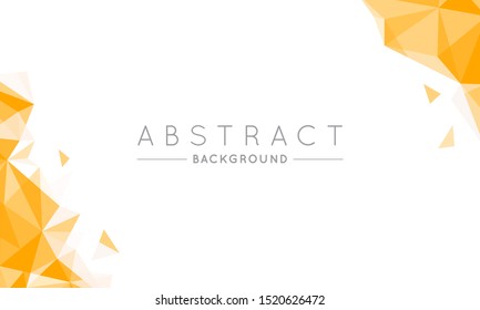 Geometric Orange and White Abstract Vector Background for Use in Design. Modern Polygon Texture with Text for Presentation and Landing Design.